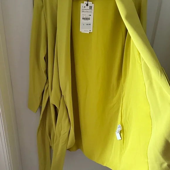Zara Lime Tie-Front blazer dress - Picture 4 of 5